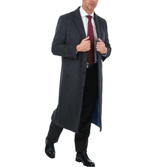 Arthur Black Other - NEW Arthur Black Cashmere Wool blend Charcoal Gray full length overcoat top coat